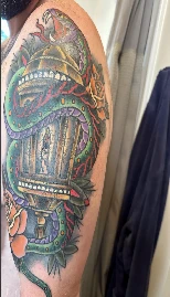 Cover-up tattoo example 2 before removal