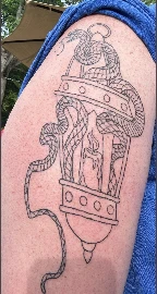 Cover-up tattoo example before removal
